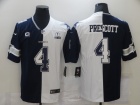 Dallas Cowboys #4 Dak Prescott White/Navy Split Vapor Limited Jersey