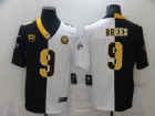 New Orleans Saints #9 Drew Brees White/Black Split Vapor Limited Jersey