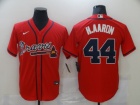 Nike Atlanta Braves #44 Hank Aaron Red Cool Base Jersey