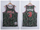 Philadelphia 76ers #3 Allen Iverson Green Tiger Camo Hardwood Classics Jersey