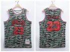 Chicago Bulls #23 Michael Jordan Green Tiger Camo Hardwood Classics Jersey