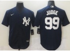 Nike New York Yankees #99 Aaron Judge Blue Cool Base Jersey