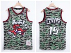 Toronto Raptors #15 Vince Carter Green Tiger Camo Hardwood Classics Jersey