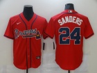 Nike Atlanta Braves #24 Deion Sanders Red Cool Base Jersey