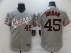 Nike Chicago White Sox #45 Michael Jordan Gray Throwback Felxbase Jersey