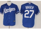 Nike Los Angeles Dodgers #27 Trevor Bauer Blue Cool Base Jerseys