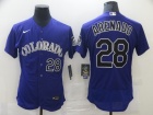 Nike Colorado Rockies #28 Nolan Arenado Purplel Flex Base Jersey