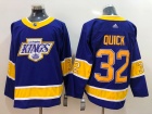 Adidas Los Angeles Kings #32 Jonathan Quick Purple Retro Jersey