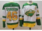 Adidas Minnesota Wild #46 Jared Spurgeon White Retro Jersey