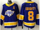 Adidas Los Angeles Kings #8 Drew Doughty Purple Retro Jersey