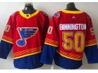 Adidas St.Louis Blues #50 Jordan Binnington Red Retro Jersey