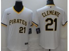 Nike Pittsburgh Pirates #21 Robert Clemente White Throwback Jersey