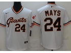 Nike San Francisco Giants #24 Willie Mays White Throwback Jersey