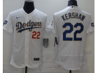 Nike Los Angeles Dodgers #22 Clayton Kershaw White/Gold 2021 Gold Program Flexbase Jersey