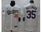 Nike Los Angeles Dodgers #35 Cody Bellinger White/Gold 2021 Gold Program Flexbase Jersey