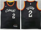 Nike Cleveland Cavaliers #2 Collin Sexton Navy Blue 2021 City Jersey