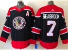 Adidas Chicago Blackhawks #7 Brent Seabrook Black Retro Jersey