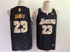 Black Panther x Los Angeles Lakers #23 Lebron James Black Limited Jersey