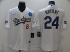 Nike Los Angeles Dodgers #8/24 Kobe Bryant 2021 White Gold Program Cool Base Jersey