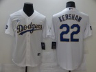 Nike Los Angeles Dodgers #22 Clayton Kershaw White/Gold 2021 Gold Program Cool Base Jersey