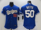 Nike Los Angeles Dodgers #50 Mookie Betts 2021 Blue Gold Program Flexbase Jersey