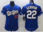 Nike Los Angeles Dodgers #22 Clayton Kershaw 2021 Blue Gold Program Flexbase Jersey