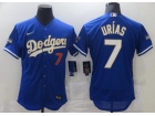 Nike Los Angeles Dodgers #7 Julio Urias 2021 Blue Gold Program Flexbase Jersey