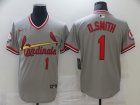 Nike St. Louis Cardinals #1 Ozzie Smith Gray Pullover Jersey