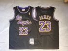 Los Angeles Lakers #23 Lebron James Black Latin Nights Throwback Jersey