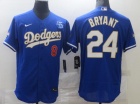 Nike Los Angeles Dodgers #8/24 Kobe Bryant Blue /Gold 2021 Gold Program Flexbase Jersey