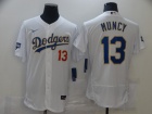 Nike Los Angeles Dodgers #13 Max Muncy 2021 White Gold Program Flexbase Jersey