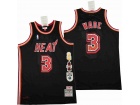 Miami Heat #3 Dwyane Wade Black Retirement Throwback Jersey