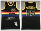 Denver Nuggets# 55 Dikembe Mutombo Black Rainbow Throwback Jersey