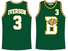 Allen Iverson #3 Bethel Green with Logo Hign Shcool Jersey