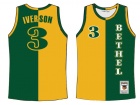 Allen Iverson #3 Bethel Green/Gold Hign Shcool Jersey