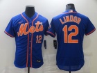 Nike New York Mets #12 Francisco Lindor Blue Flexbase Jersey