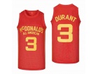 McDonalds All American #3 Kevin Durant Red Jersey