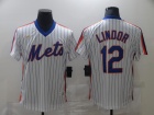 Nike New York Mets #12 Francisco Lindor White Pullover Jersey