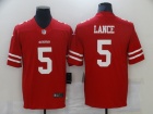 San Francisco 49ers #5 Trey Lance Red Vapor Limited Jersey