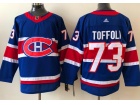 Adidas Montreal Canadiens #73 Tyler Toffoli Blue Retro Jersey