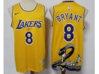 Los Angeles Lakers #8 Kobe Bryant Yellow With Snake Jersey