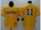 Nike Boston Red Sox #11 Yellow Cool Babse Jersey