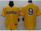 Nike Boston Red Sox #9 Yellow Cool Babse Jersey