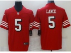 San Francisco 49ers #5 Trey Lance Red Color Rush Vapor Limited Jersey