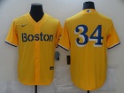 Nike Boston Red Sox #34 Yellow Cool Base Jersey