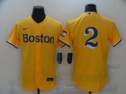 Nike Boston Red Sox #2 Yellow Flex Base Jersey