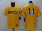 Nike Boston Red Sox #11 Yellow Flex Base Jersey