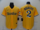 Nike Boston Red Sox #2 Xander Bogaerts Yellow Cool Base Jersey