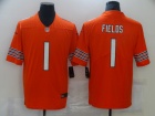 Chicago Bears #1 Justin Fields Orange Vapor Limited Jersey