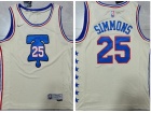 Nike Philadelphia 76ers #25 Ben Simmons Cream 2021 Earned Jersey